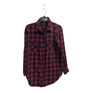 Women/Juniors Burgundy Flannel Size XLarge